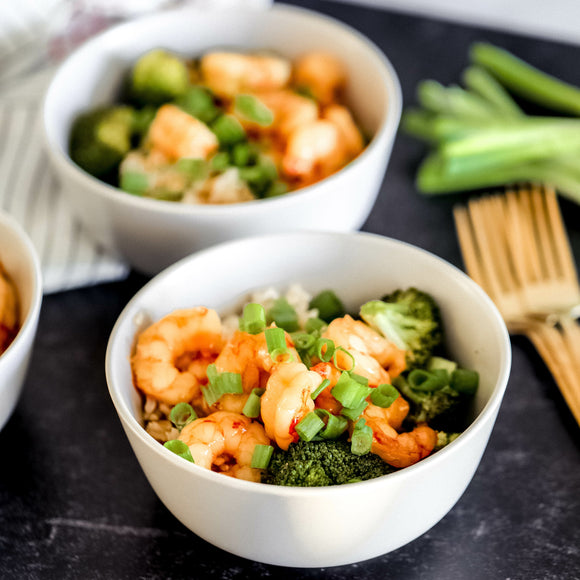 Sweet Honey Garlic Shrimp Bowl