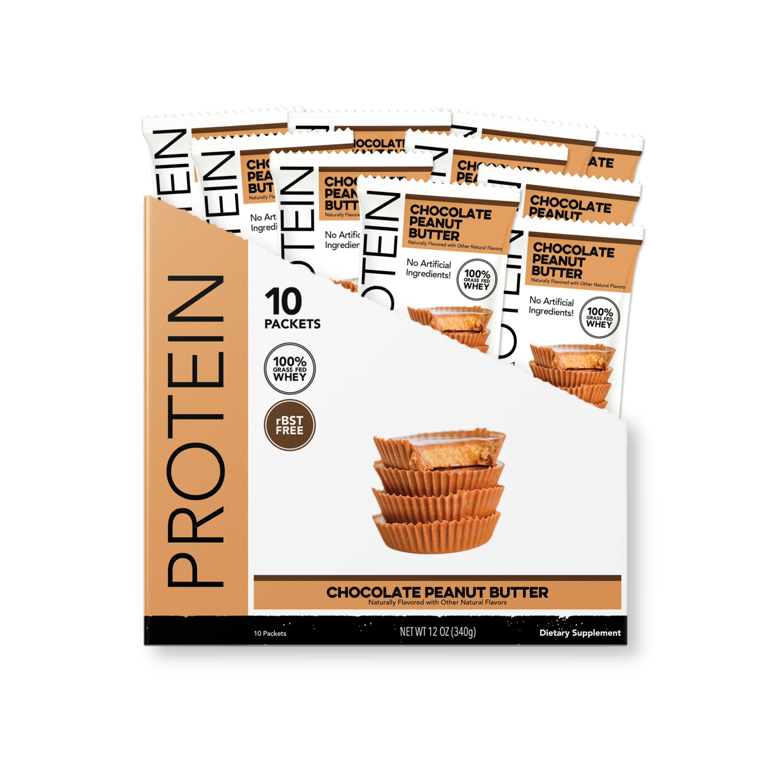 Protein Powder: Chocolate Peanut Butter (10 Single Serving Stick Packs)