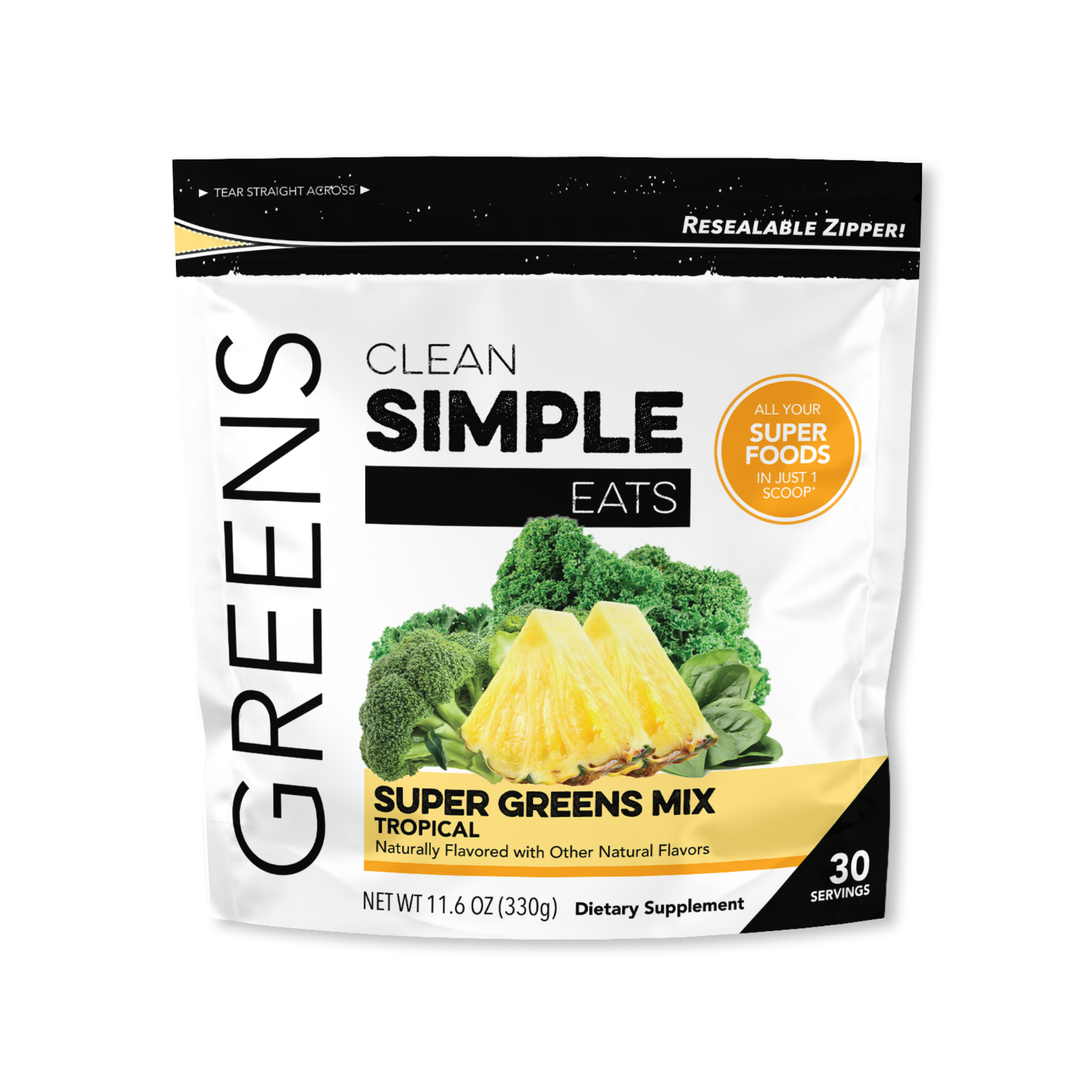 Greens Tropical Super Greens Mix Clean Simple Eats