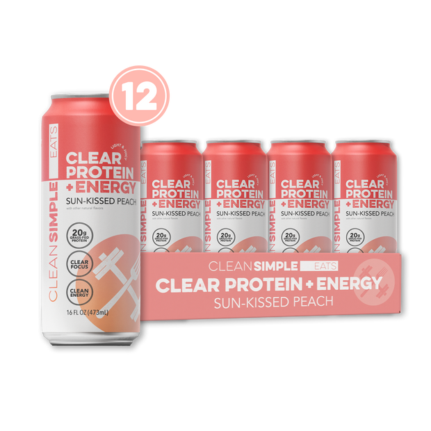 Clear Protein + Energy: Sun-Kissed Peach (12 Pack)