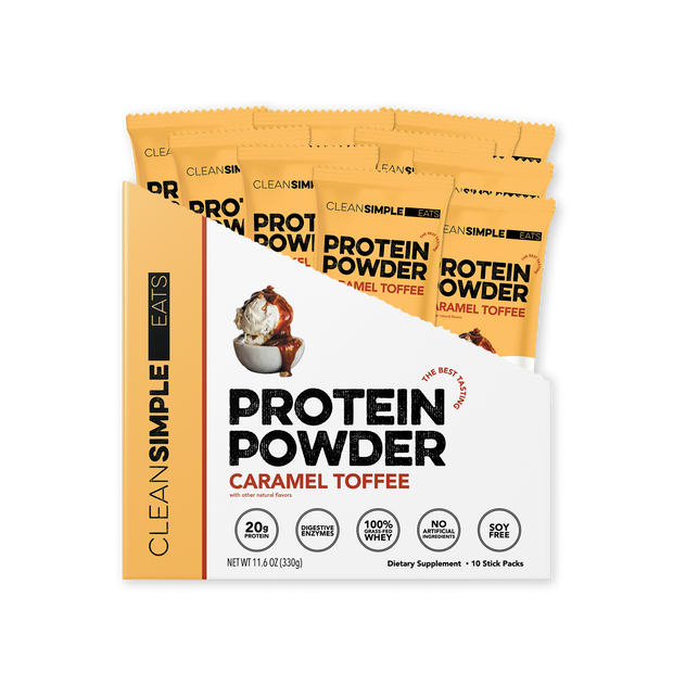 Protein Powder: Caramel Toffee (10 Single Serving Stick Packs)