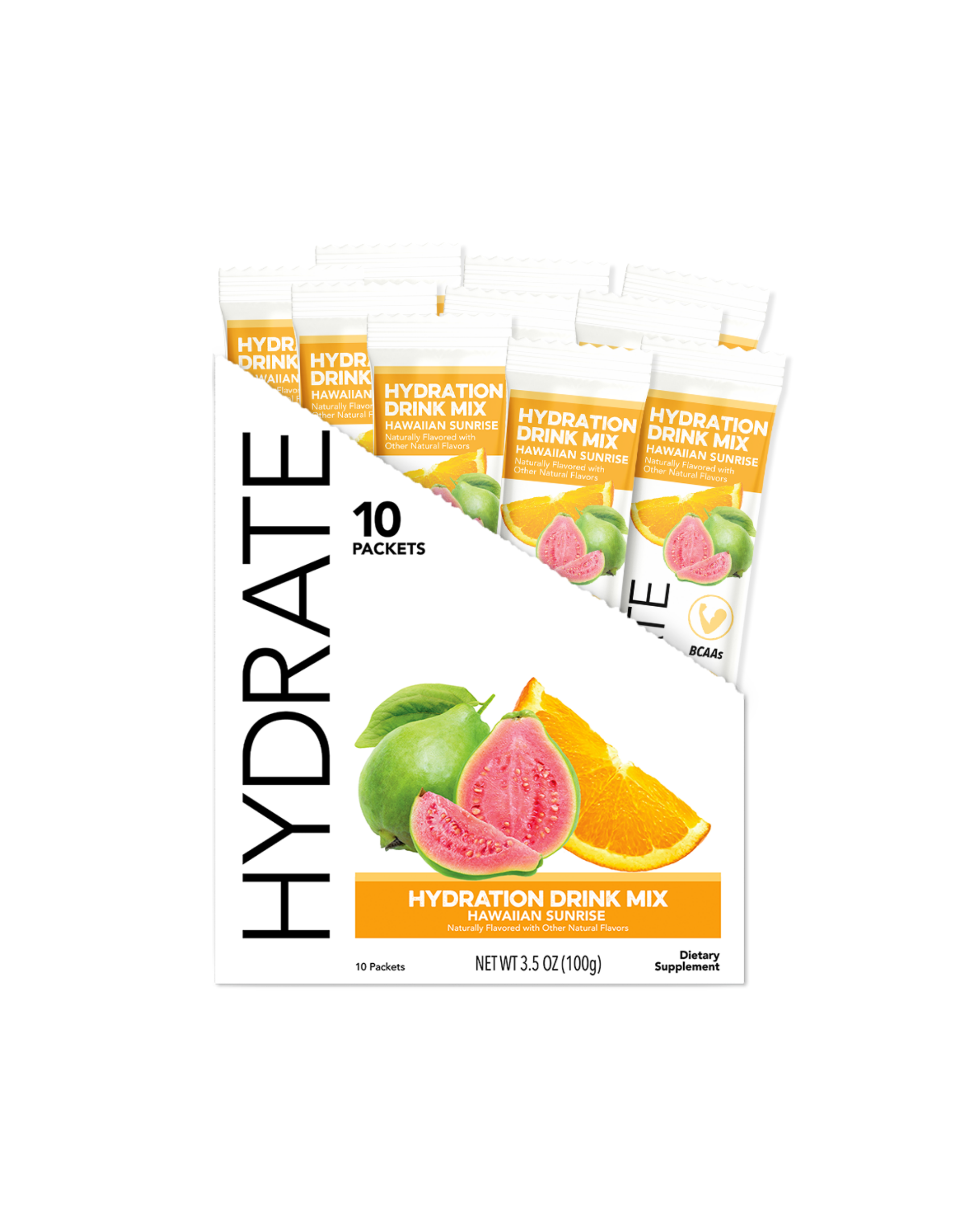 Hydrate: Hawaiian Sunrise Hydration Drink Mix (10 Single Serving Stick Packs)
