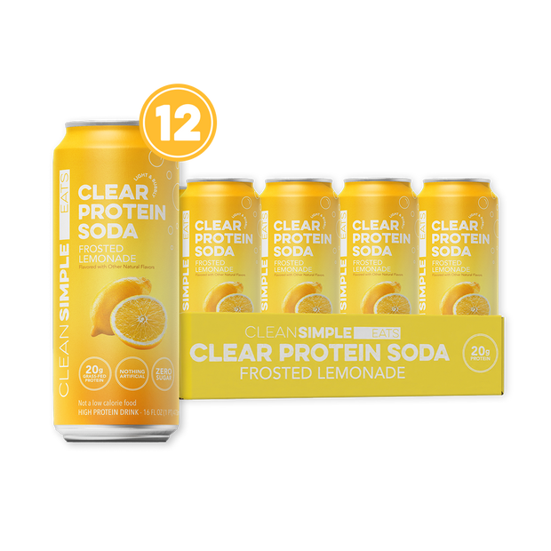 Clear Protein Soda: Frosted Lemonade (12 Pack)