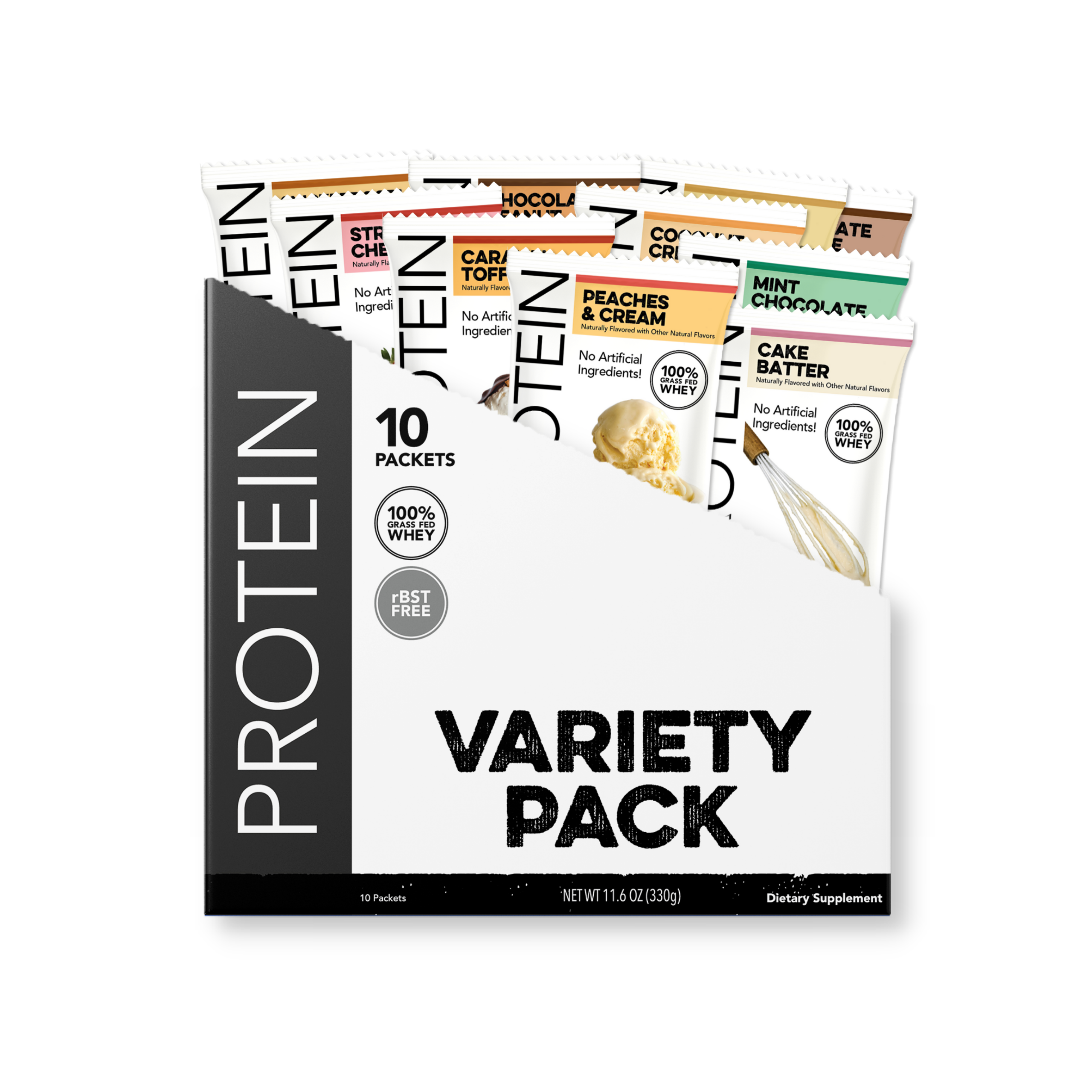 Protein Powder Variety Pack (10 Single Serving Stick Packs)