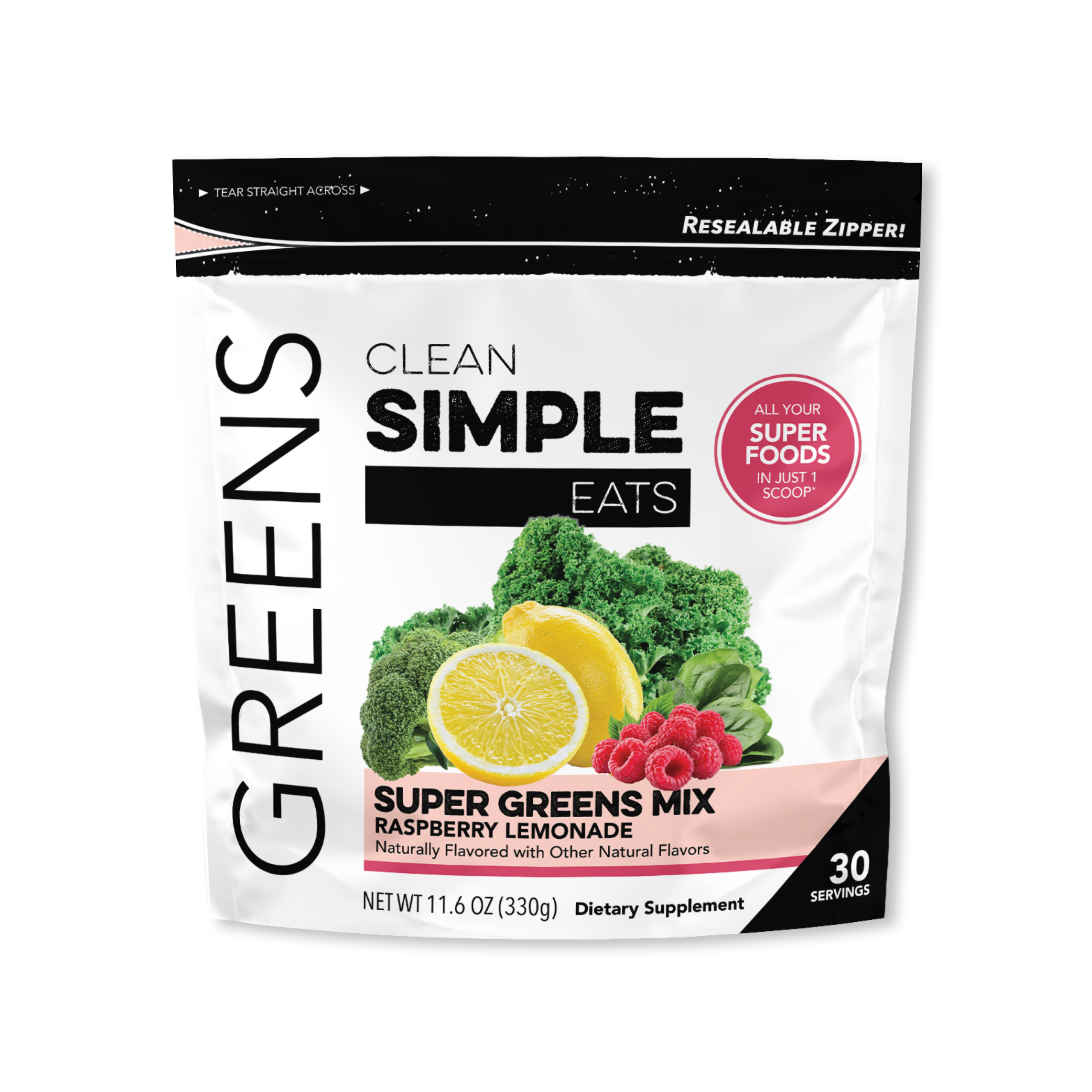 Greens: Raspberry Lemonade Super Greens Mix