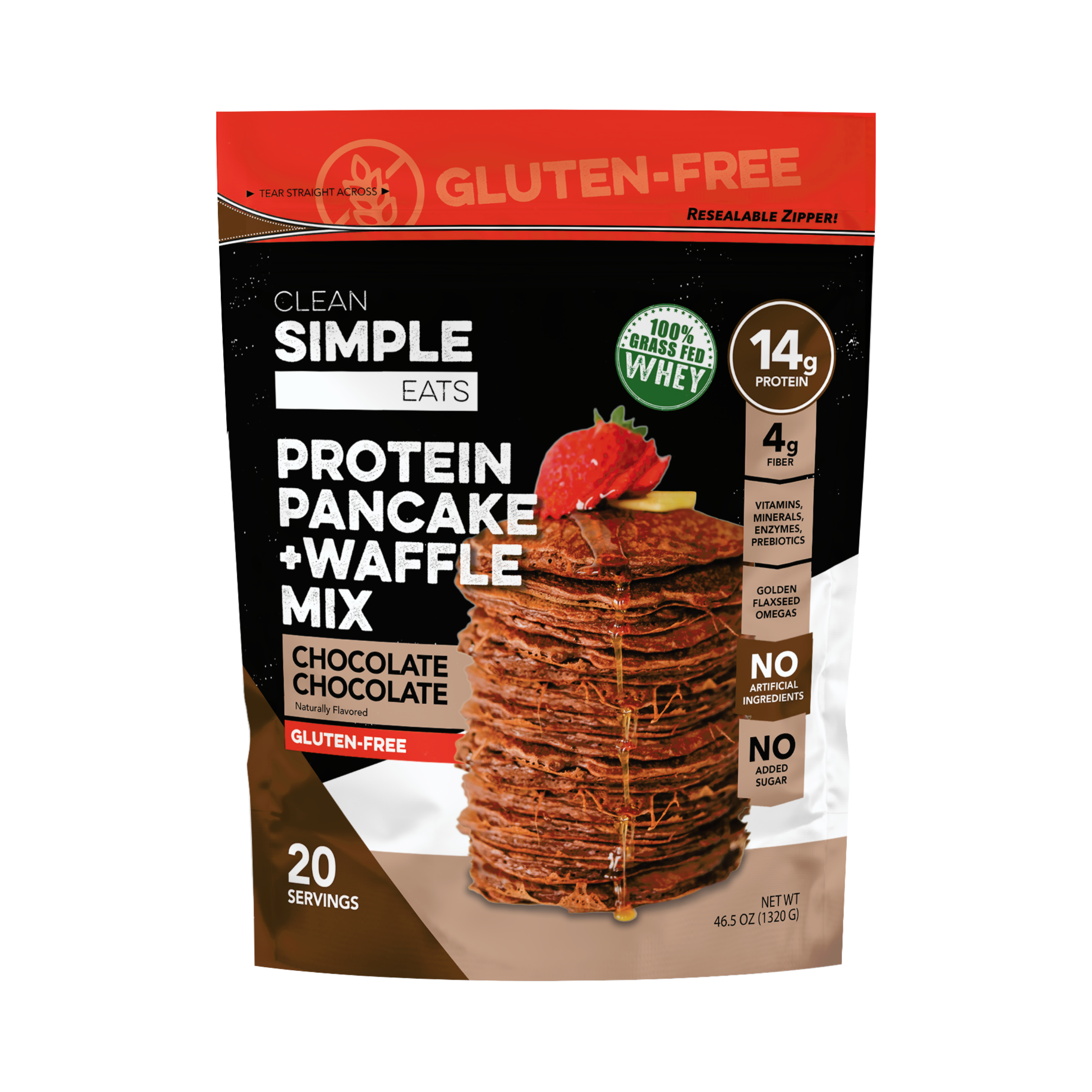 Gluten-Free Protein Pancake + Waffle Mix: Chocolate Chocolate
