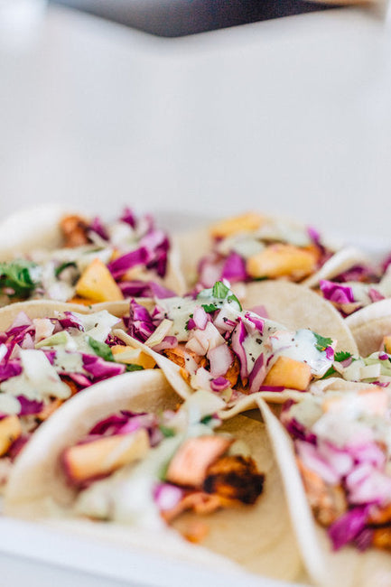 Tropical Blackened Salmon Tacos
