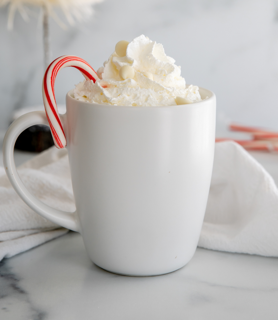 White Chocolate Candy Cane Steamer