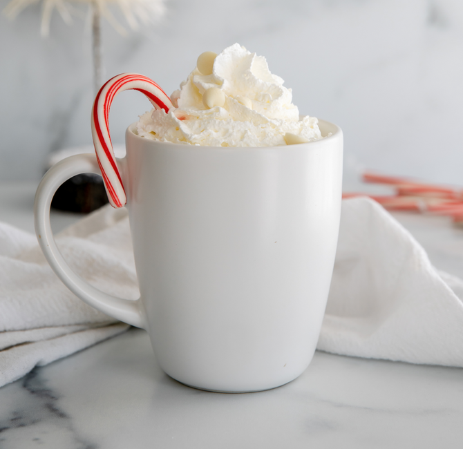White Chocolate Candy Cane Steamer