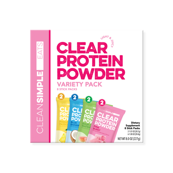Clear Protein Powder: Variety Pack (8 Single Serving Packs)