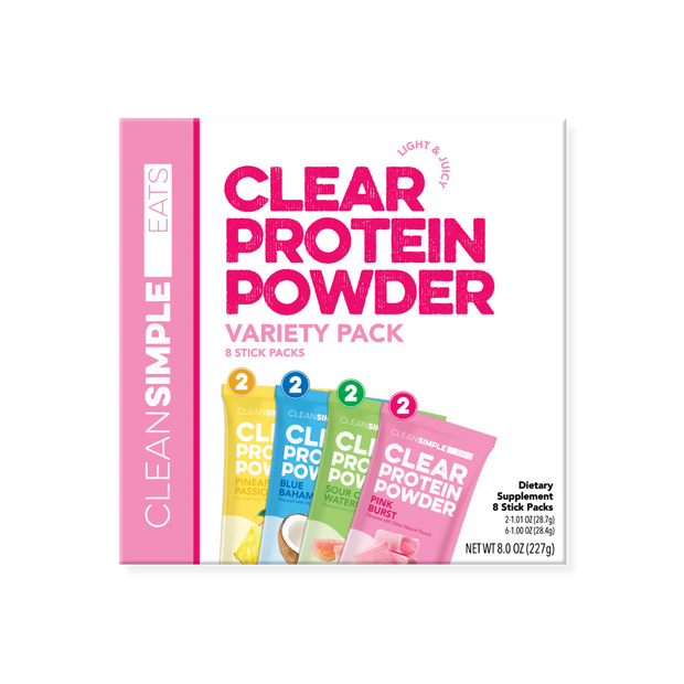 Clear Protein Powder: Variety Pack (8 Single Serving Packs)