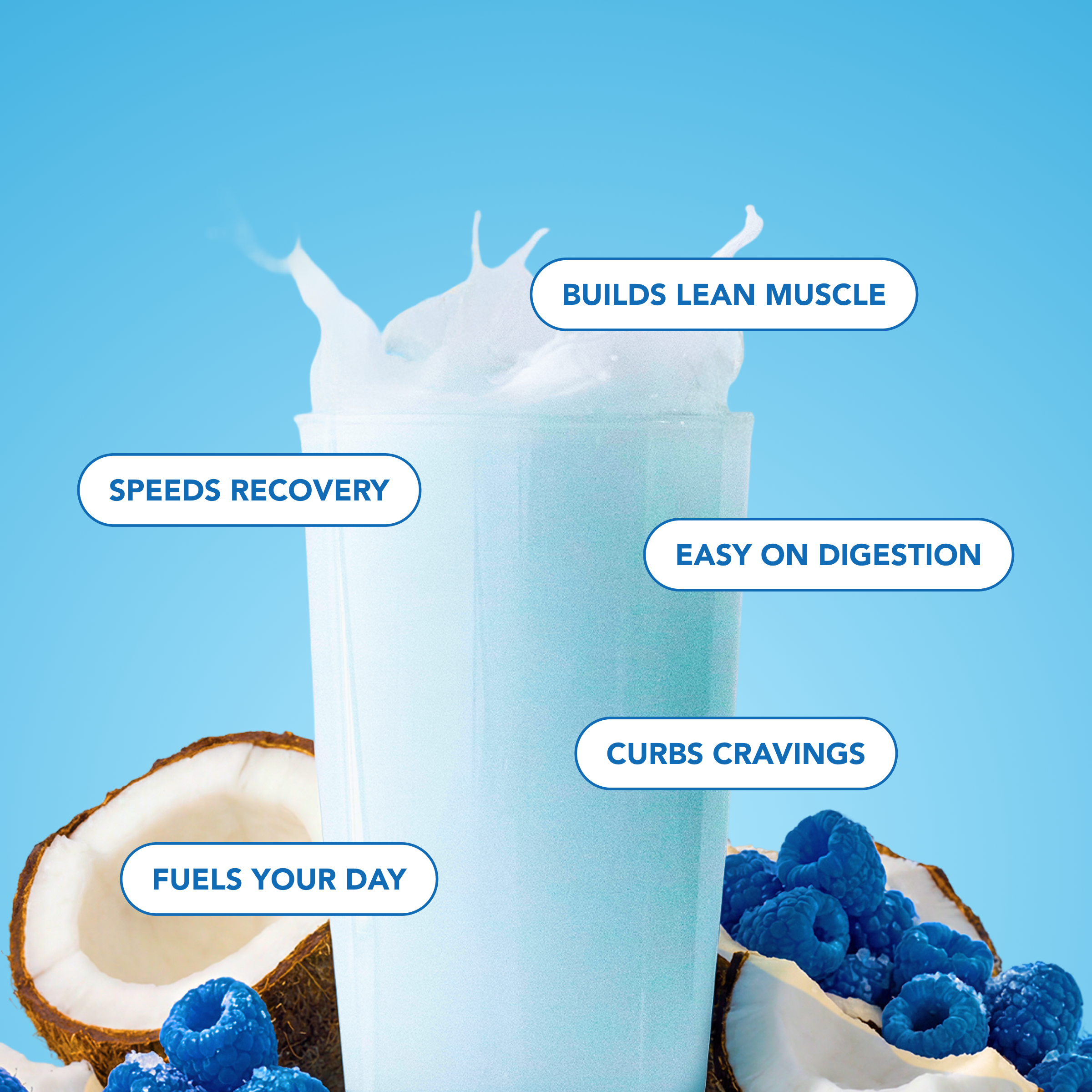 Clear Protein Powder: Blue Bahama (20 Serving)