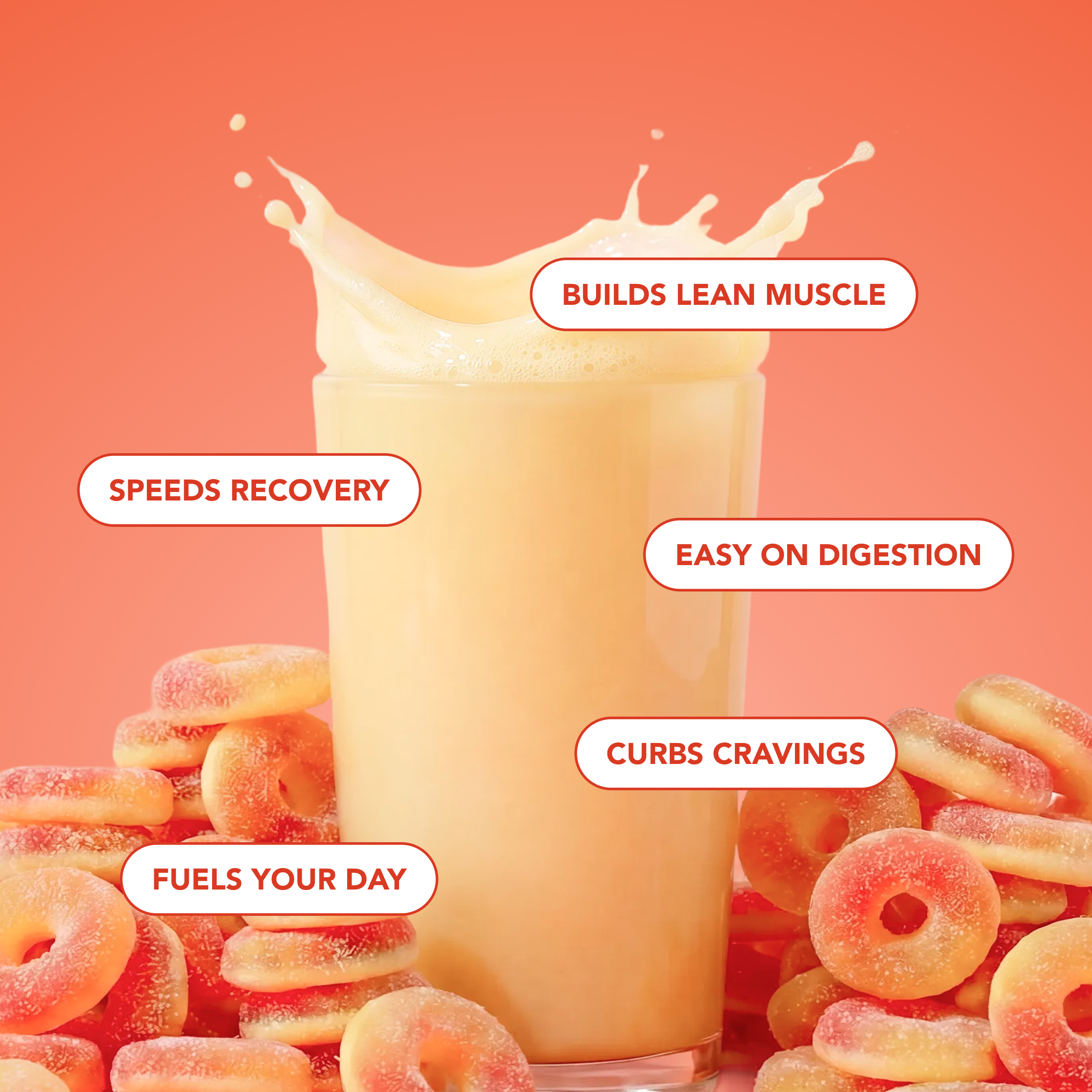Clear Protein Powder: Peachy Ring (20 Serving)