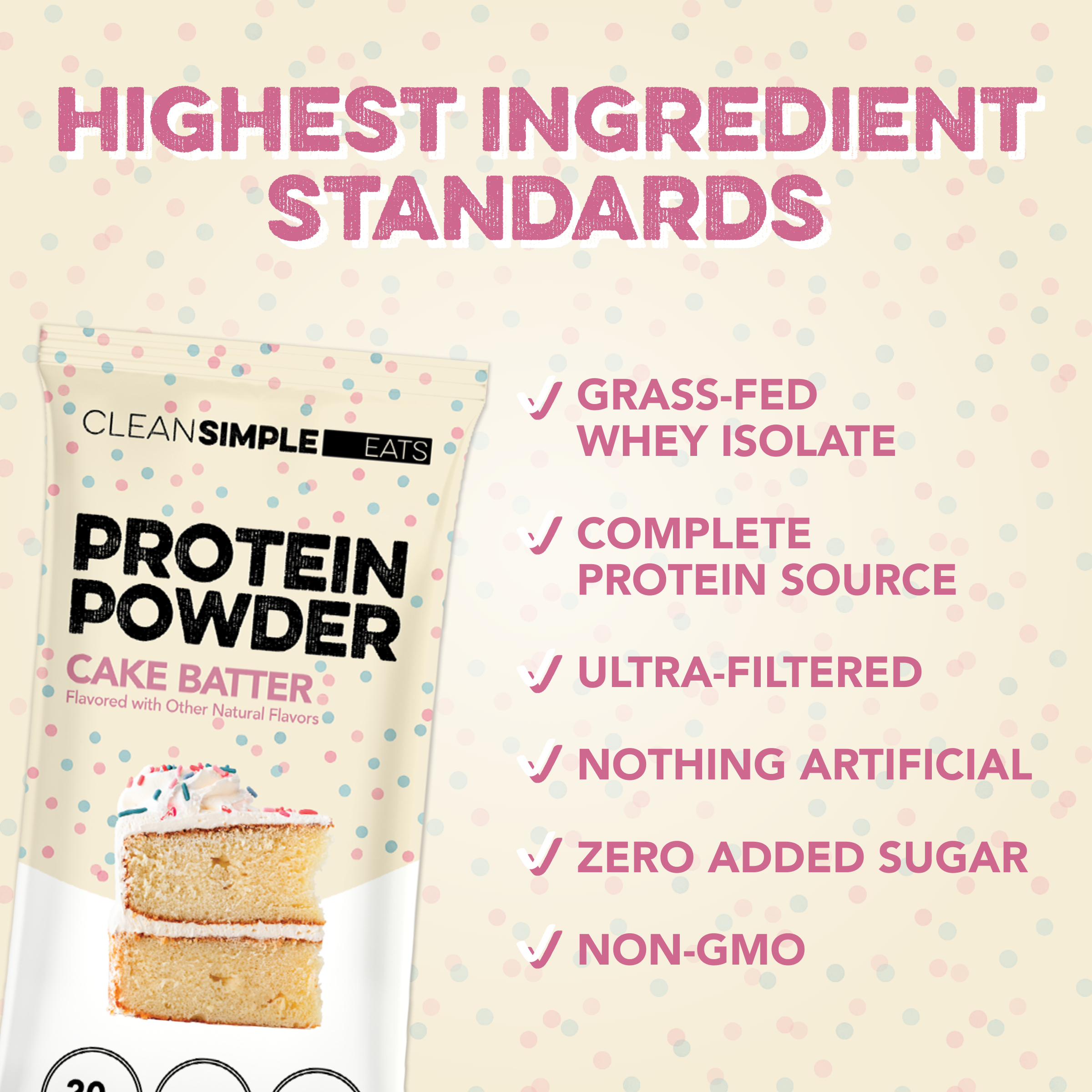 Protein Powder: Cake Batter (Single Serving Stick Pack Sample)