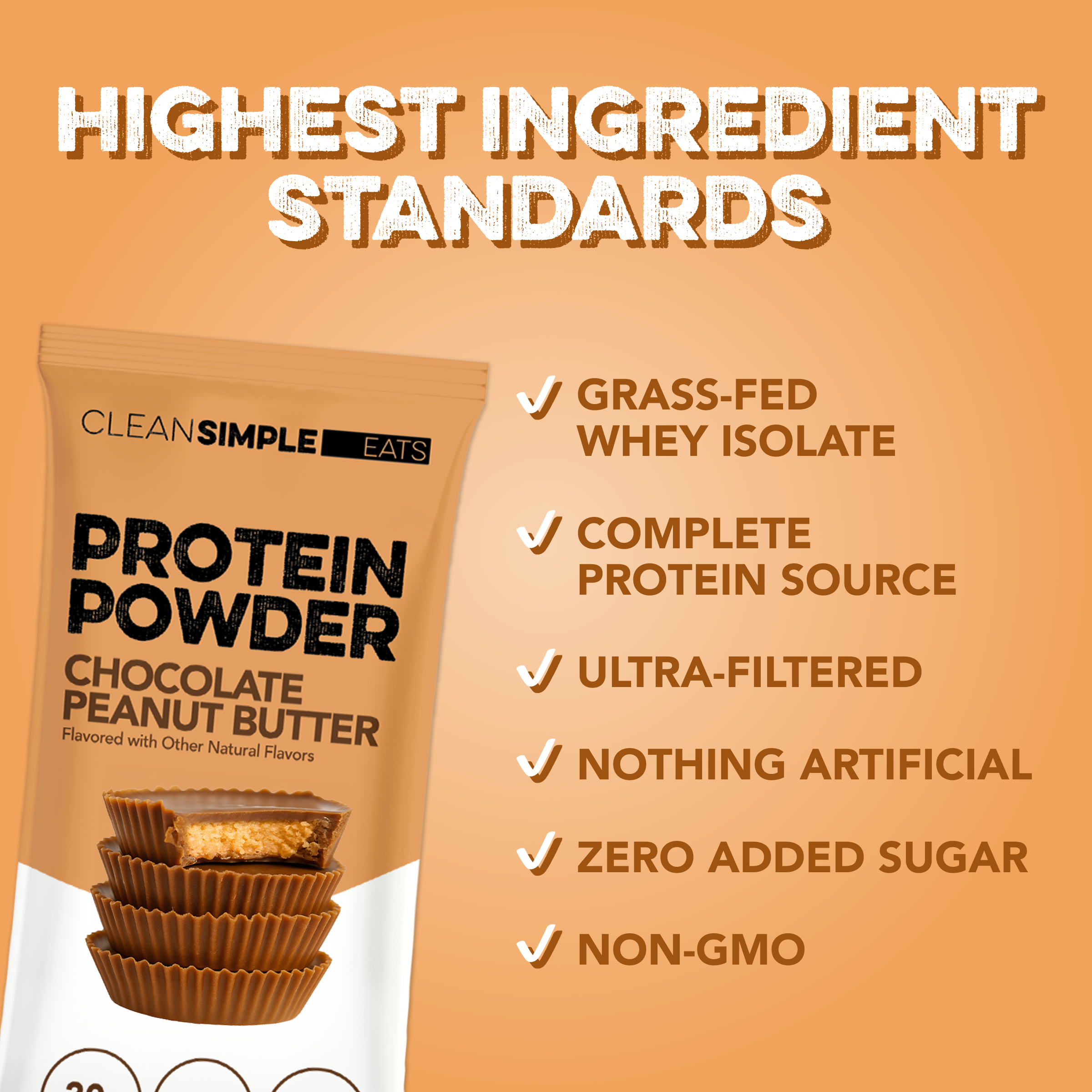 Protein Powder: Chocolate Peanut Butter (Single Serving Stick Pack Sample)