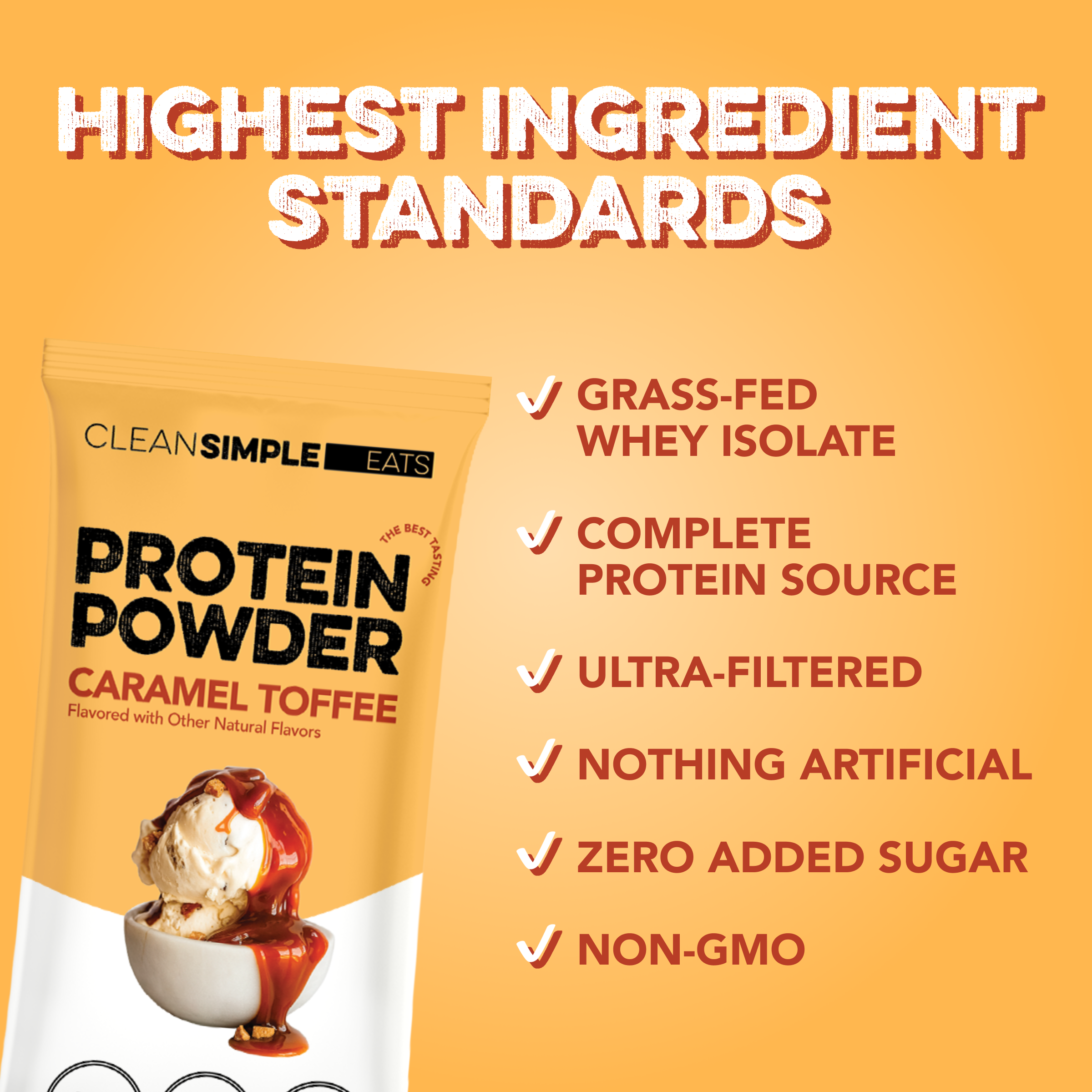 Protein Powder: Caramel Toffee (Single Serving Stick Pack Sample)