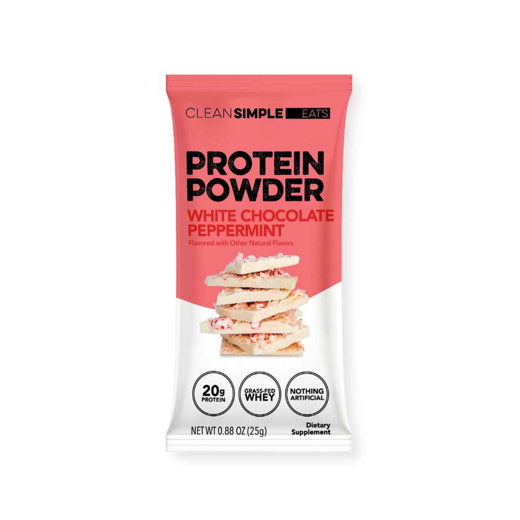 Protein Powder: White Chocolate Peppermint (Single Serving Stick Pack Sample)