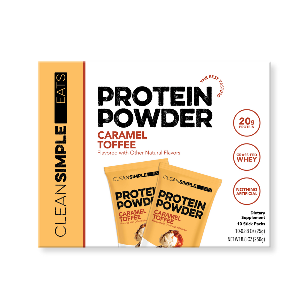 Protein Powder: Caramel Toffee (10 Single Serving Stick Packs)
