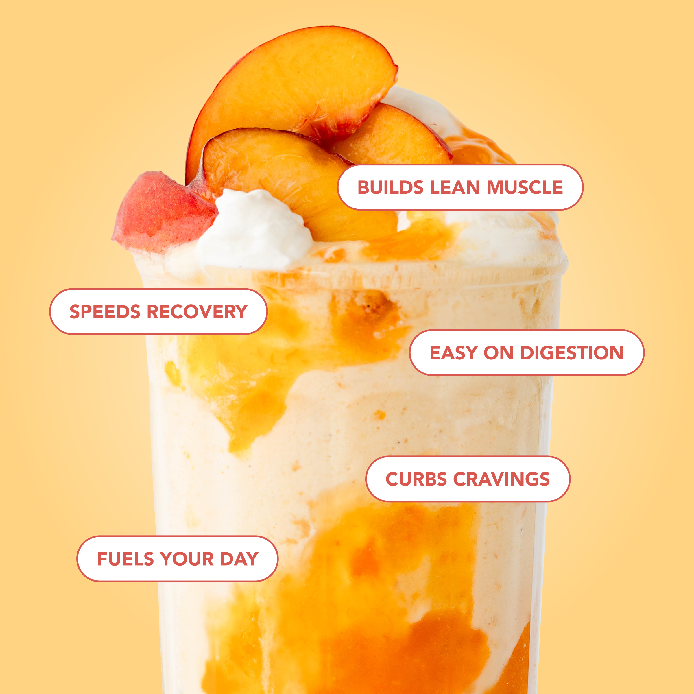 Protein Powder: Peaches & Cream (10 Serving Bag)