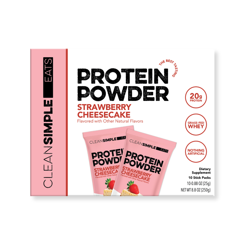 Protein Powder (packets) - Strawberry Cheesecake | CSE – Clean Simple Eats