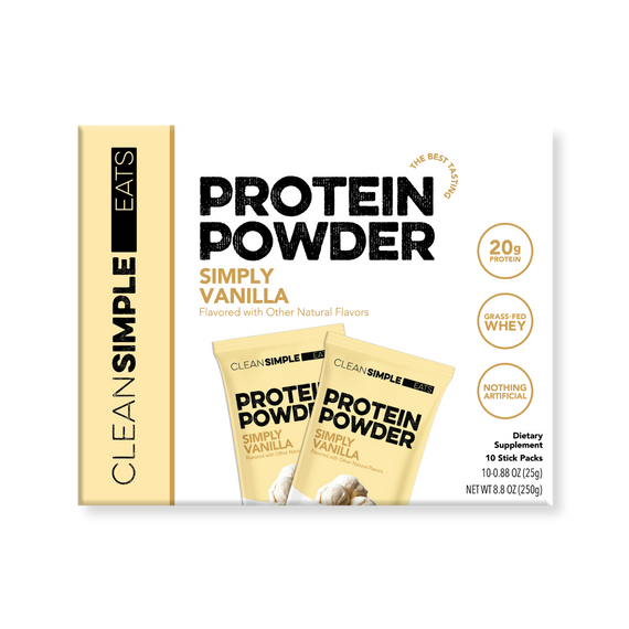 Protein Powder: Simply Vanilla (10 Single Serving Stick Packs)