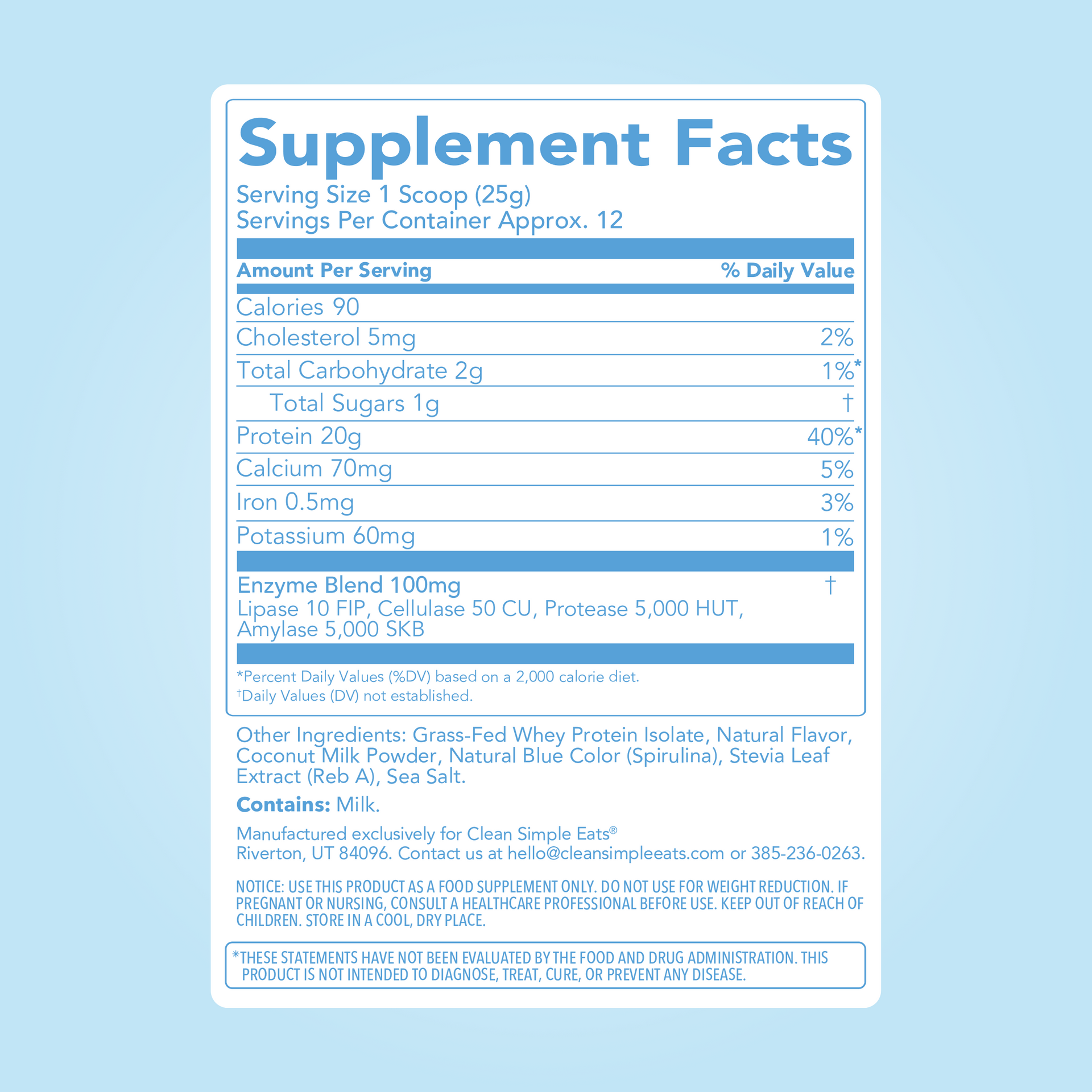 Protein Powder: Cotton Candy (12 Serving Bag)