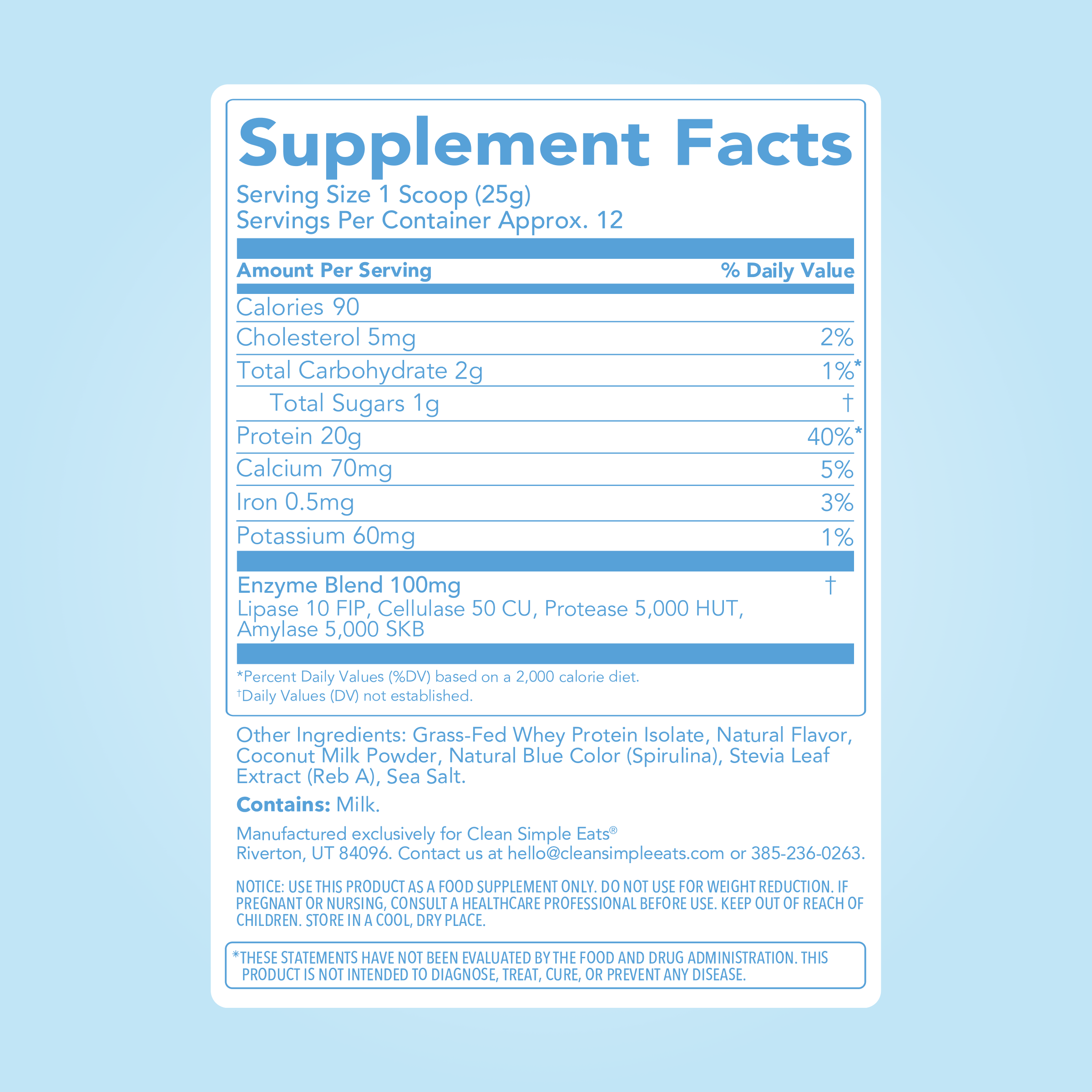 Protein Powder: Cotton Candy (12 Serving Bag)