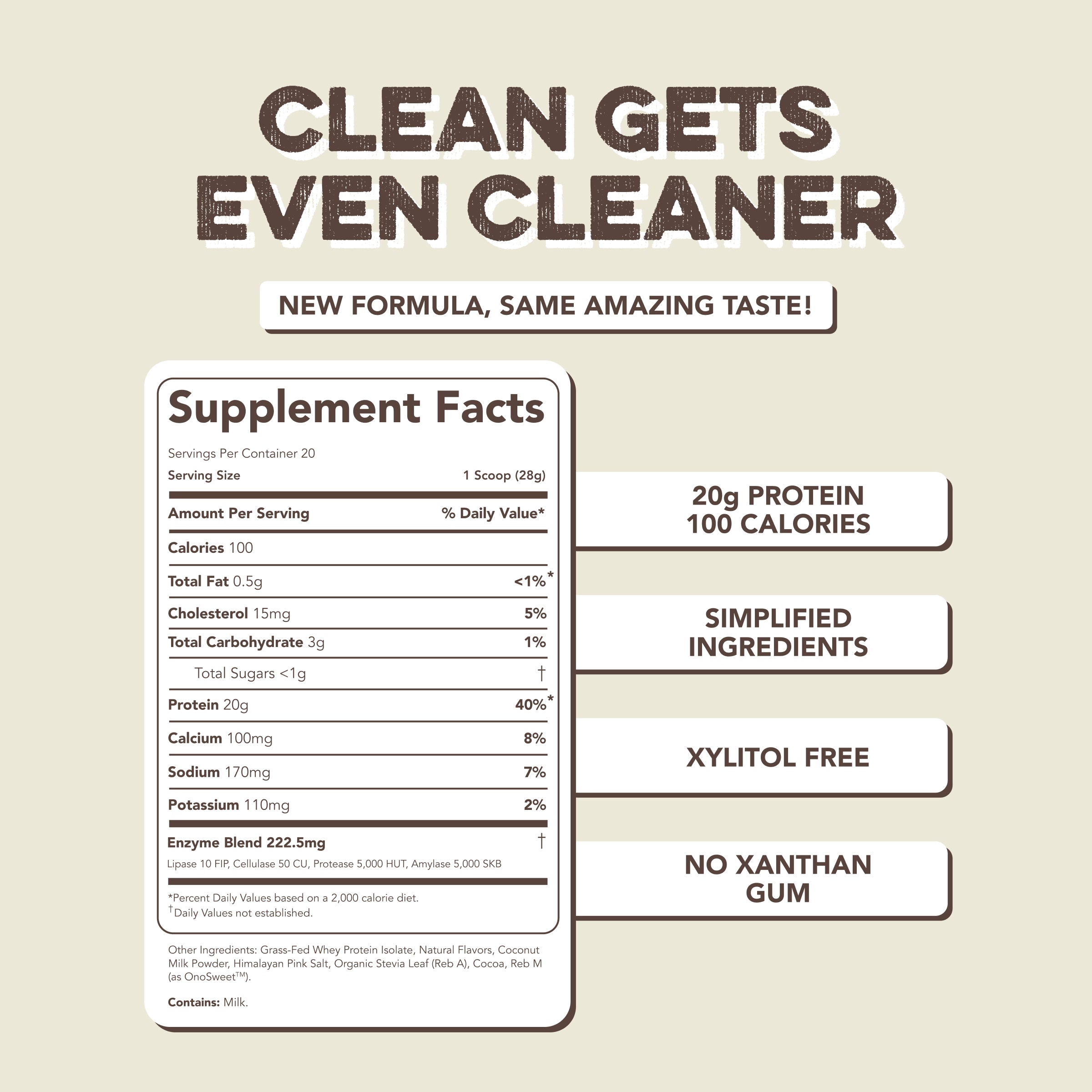 Protein Powder: Cookies 'N Cream (20 Serving Bag)