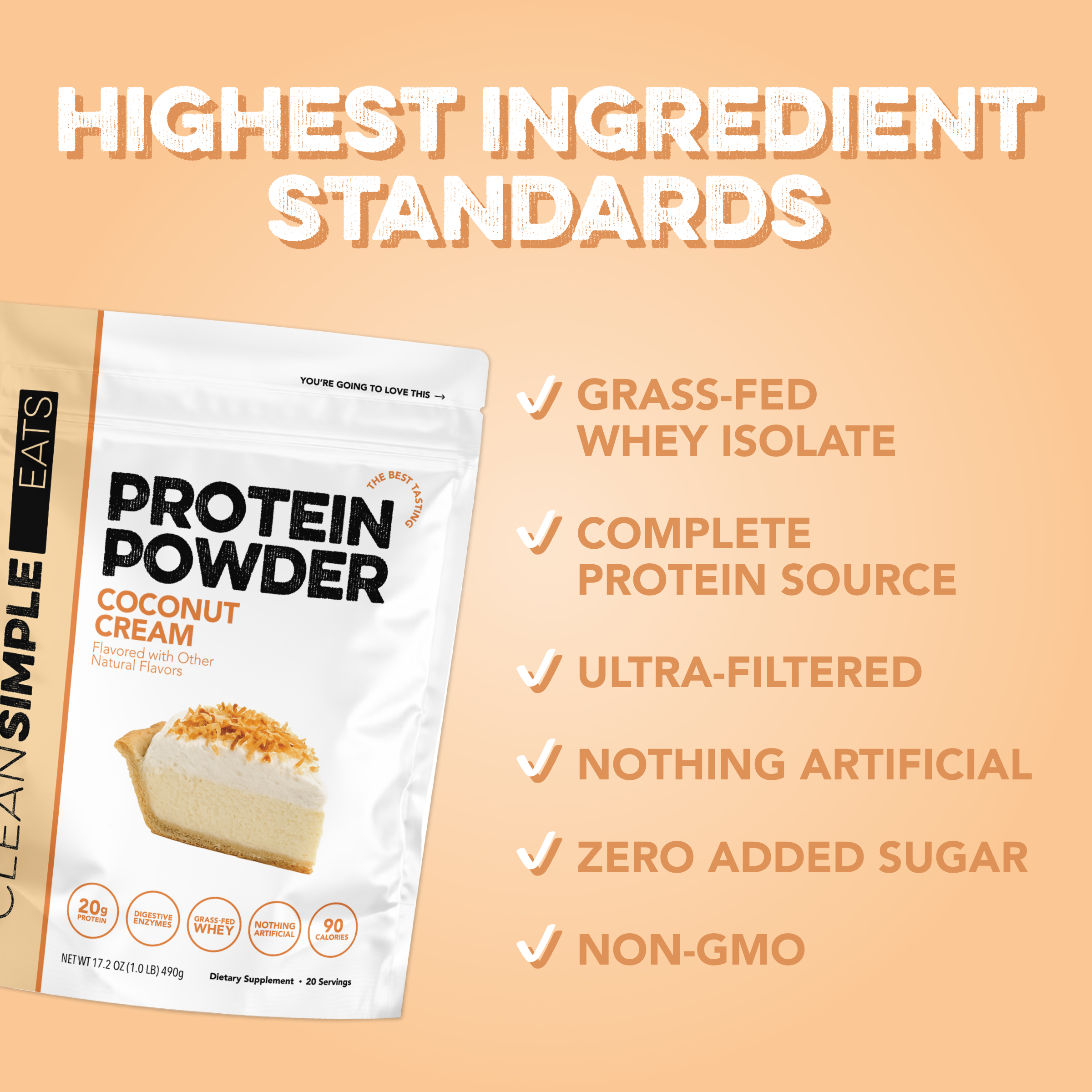 Protein Powder: Coconut Cream (20 Serving Bag)