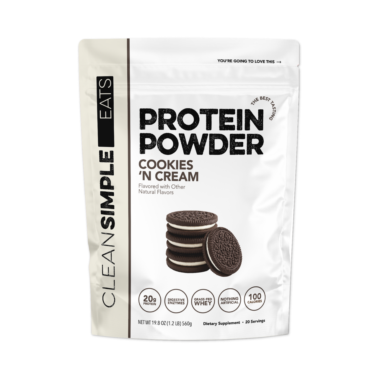 Protein Powder: Cookies 'N Cream (20 Serving Bag)