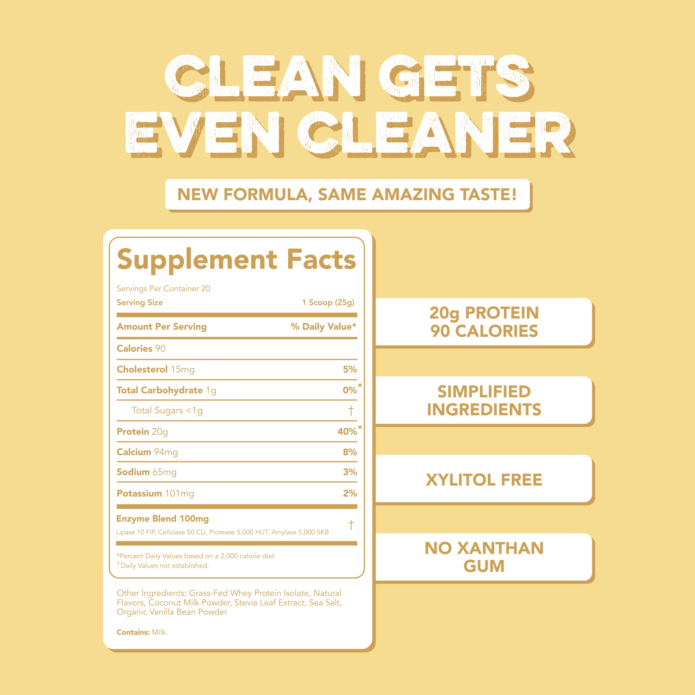 Protein Powder: Simply Vanilla (20 Serving Bag)