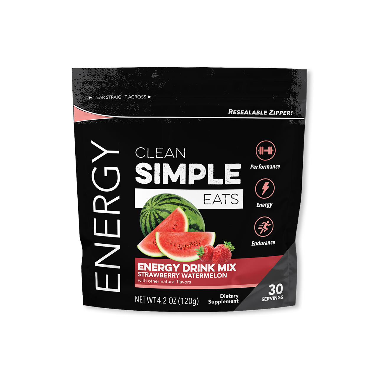 Energy: Strawberry Watermelon Energy Drink Mix (30 Serving Bag)