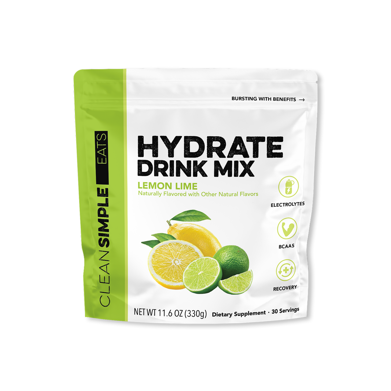 Hydrate: Lemon Lime Hydration Drink Mix (30 Serving Bag)