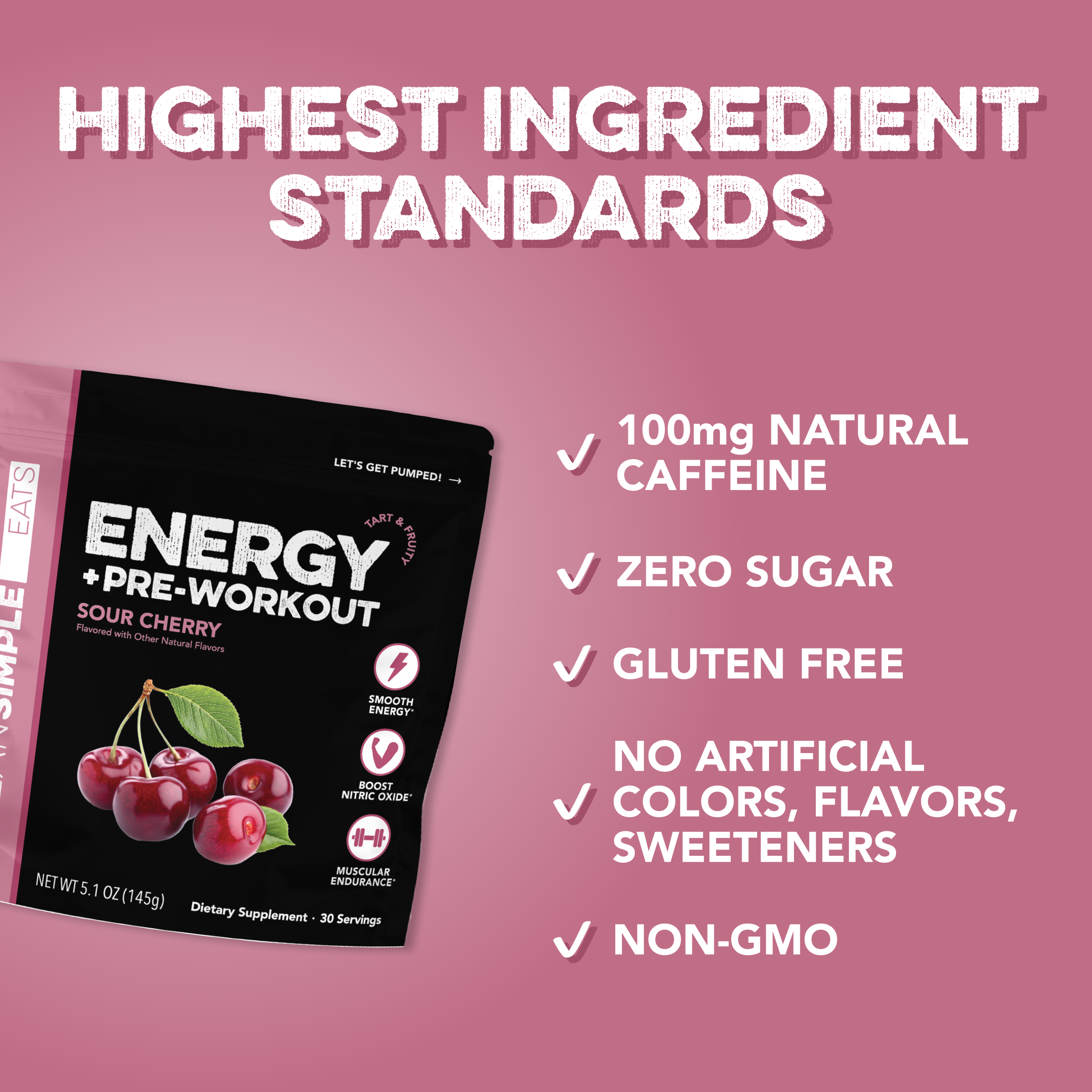Energy + Pre-Workout - Sour Cherry | CSE – Clean Simple Eats