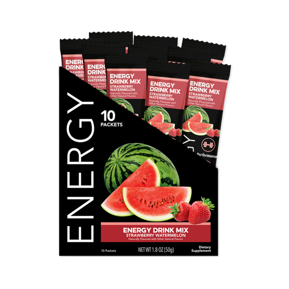 Energy: Strawberry Watermelon Energy Drink Mix (10 Single Serving Stick Packs)