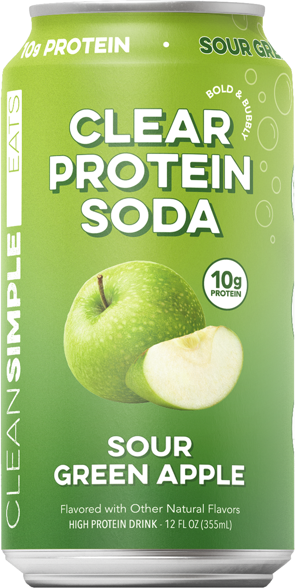 Clear Protein Soda: Sour Green Apple