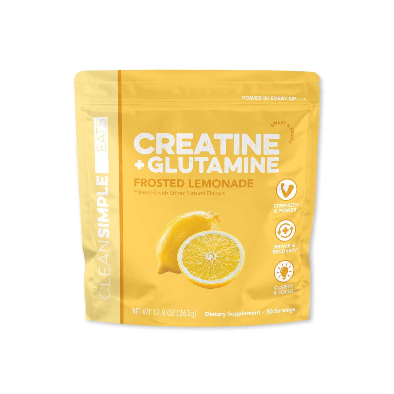 Creatine + Glutamine: Frosted Lemonade (30 Serving Bag)
