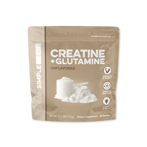Creatine + Glutamine: Unflavored (30 Serving Bag)