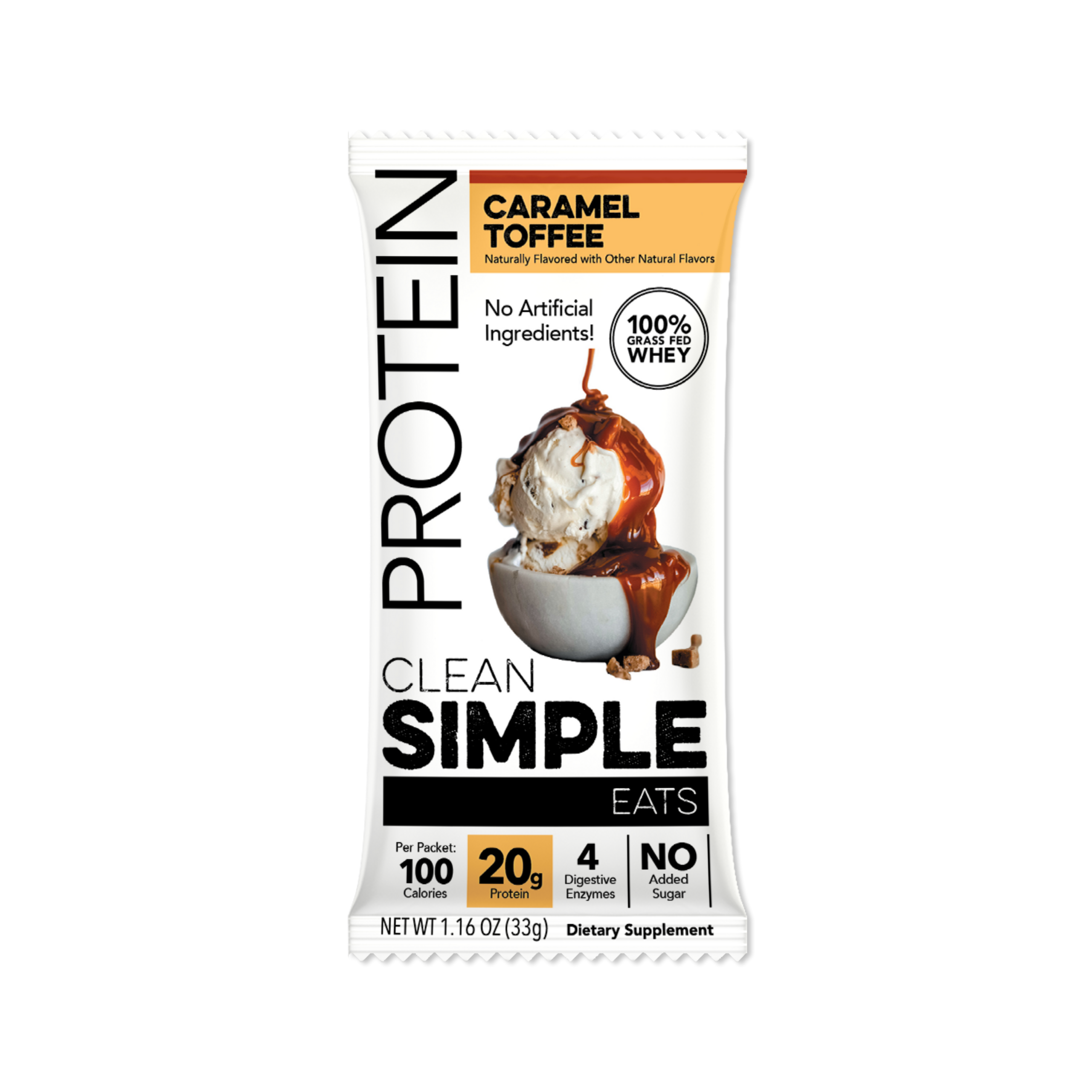 Protein Powder: Caramel Toffee (Single Serving Stick Pack Sample)
