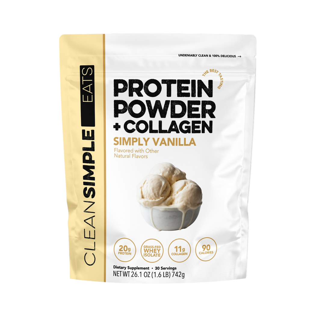 Protein Powder + Collagen: Simply Vanilla (30 Serving Bag)