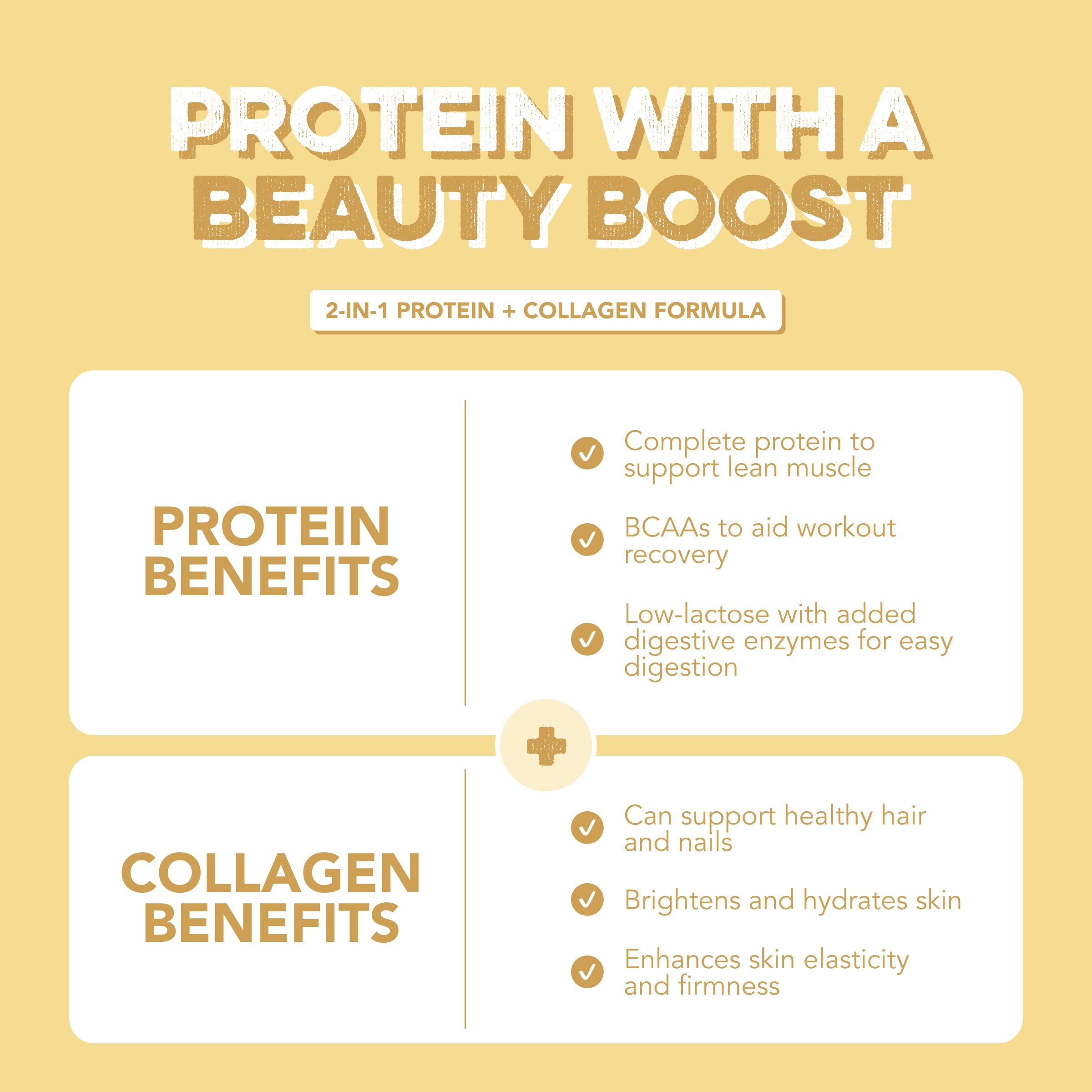 Protein Powder + Collagen: Simply Vanilla (30 Serving Bag)