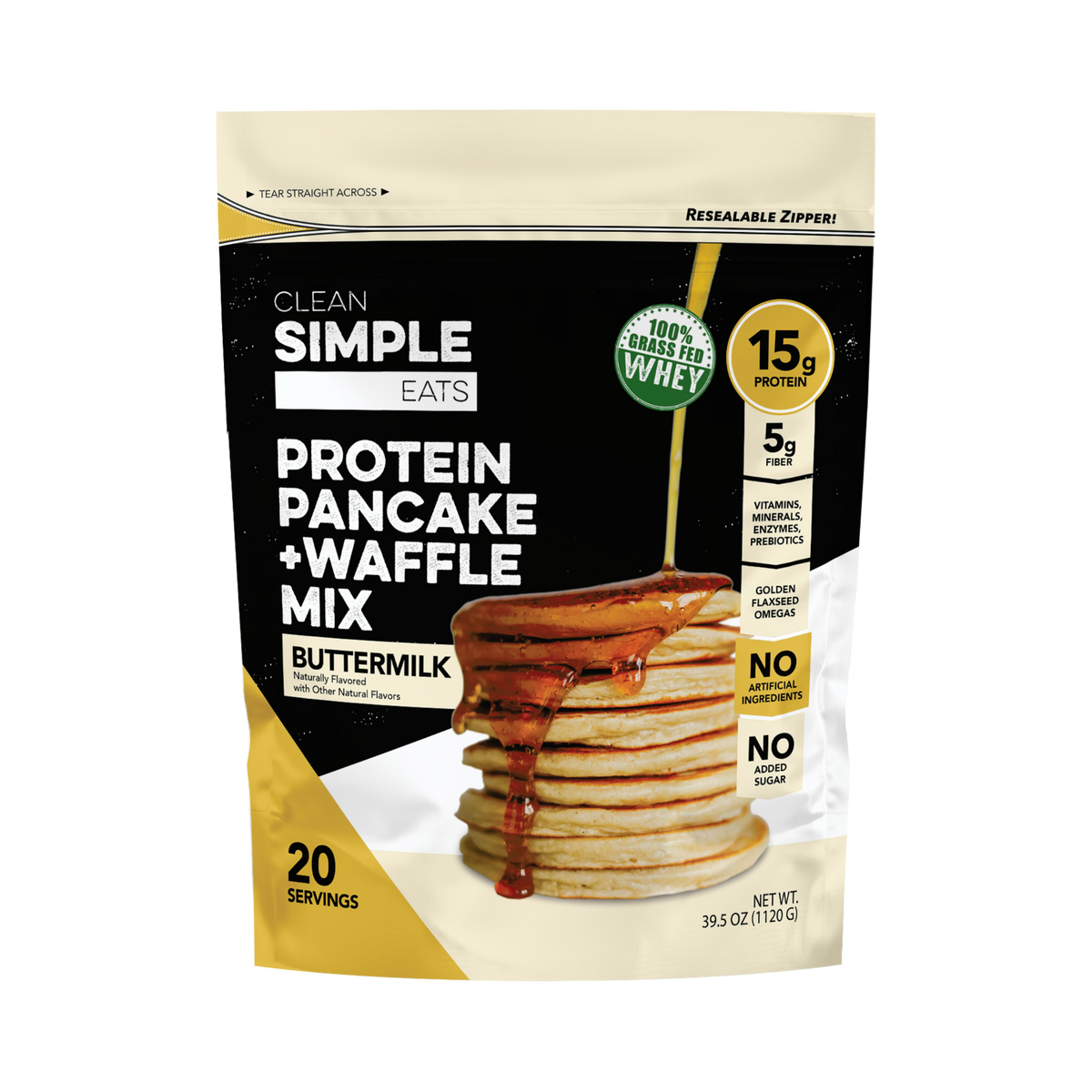 Protein Pancake + Waffle Mix Buttermilk Clean Simple Eats