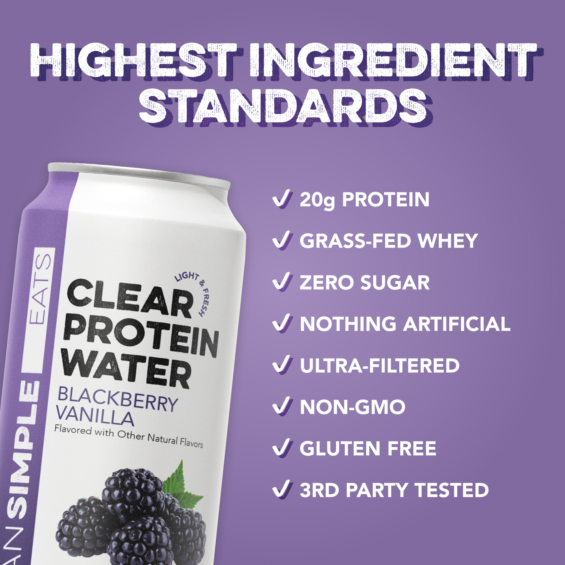 Clear Protein Water: Blackberry Vanilla (12 Pack)