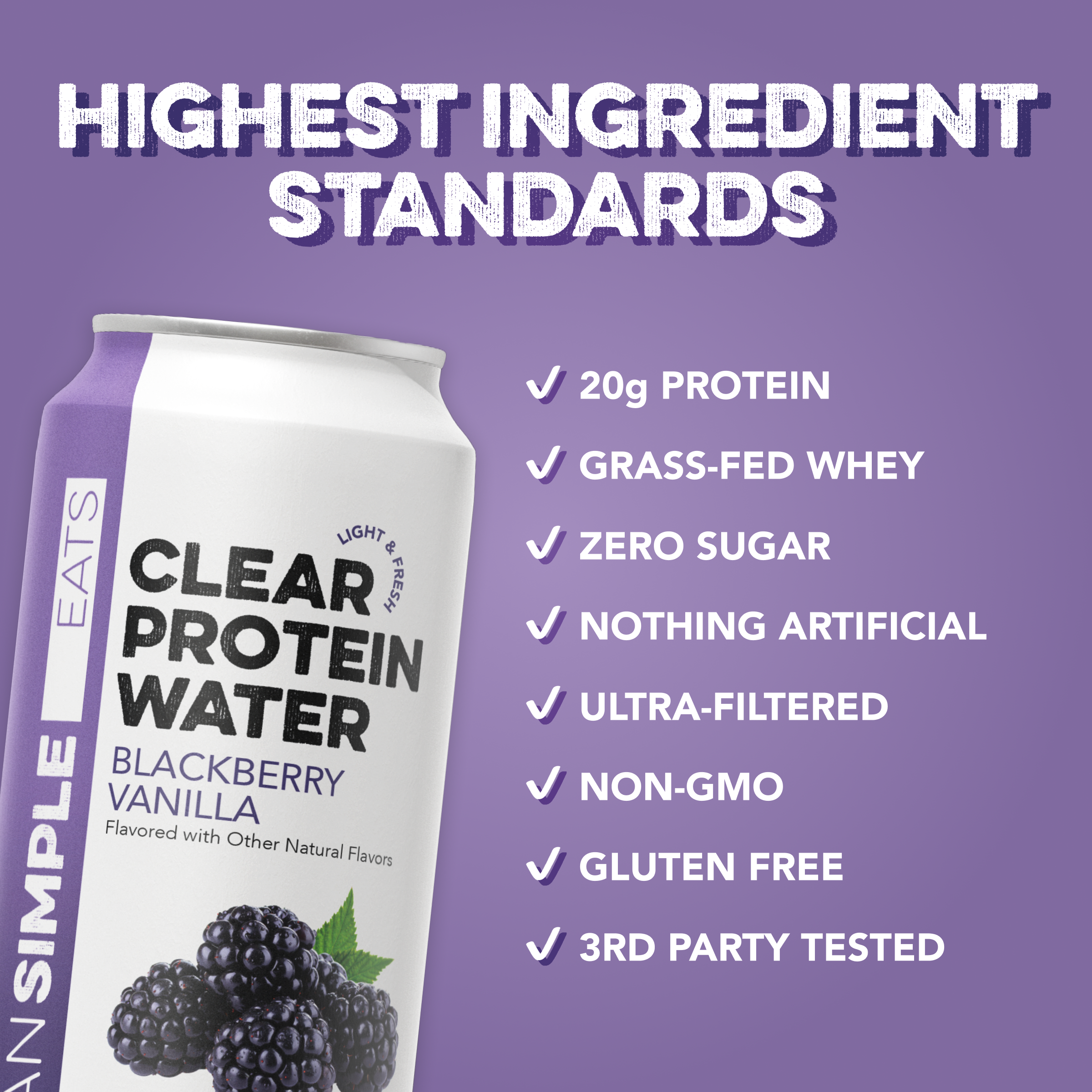 Clear Protein Water: Blackberry Vanilla (12 Pack)