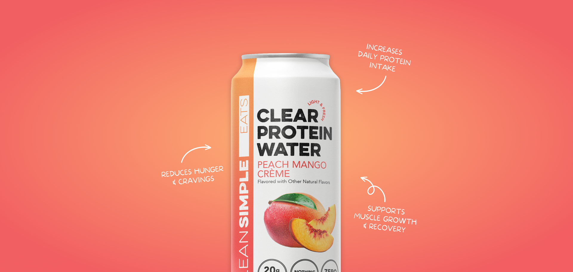 Clear Protein Water: Peach Mango Creme (12 Pack)