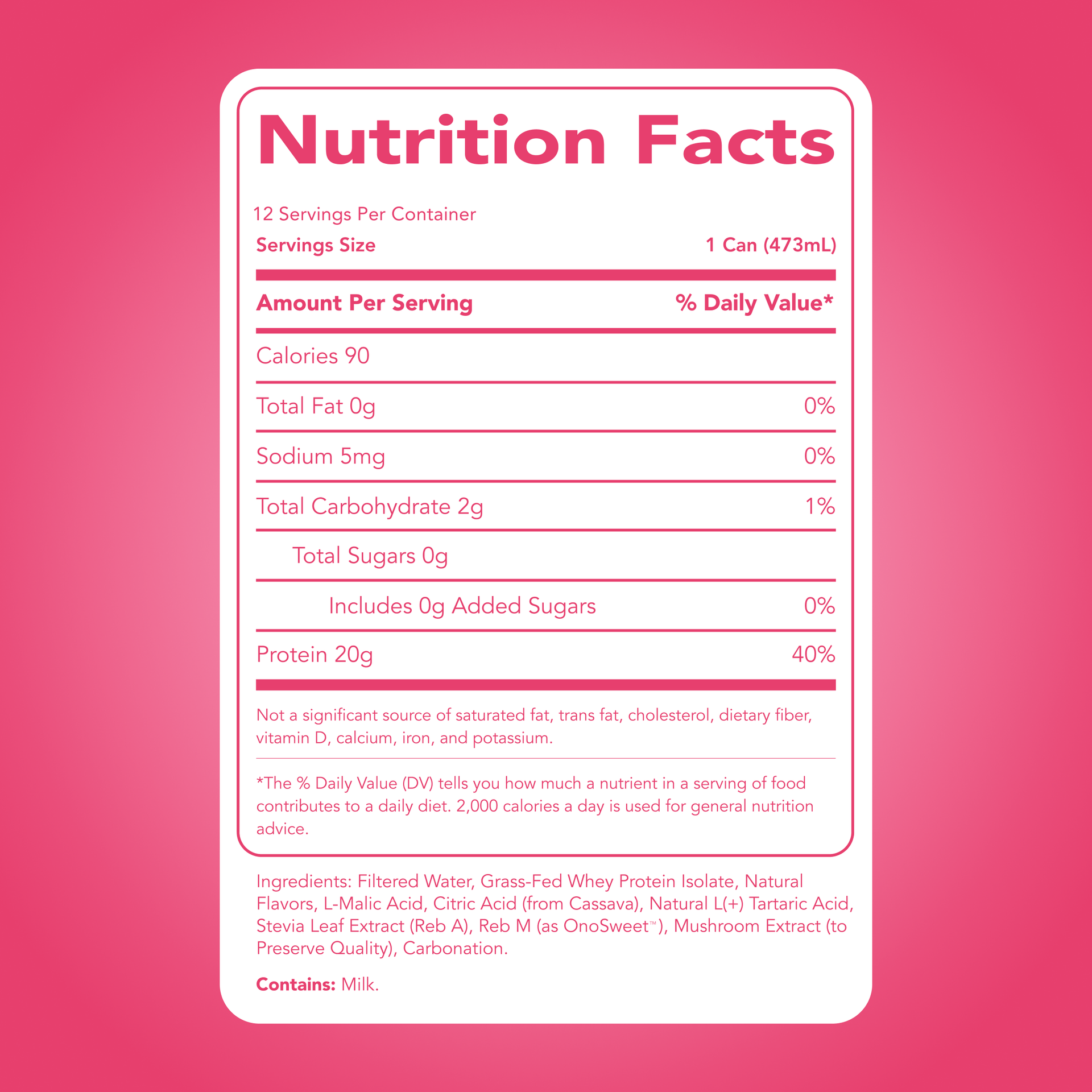 Clear Protein Water: Raspberries & Cream (12 Pack)