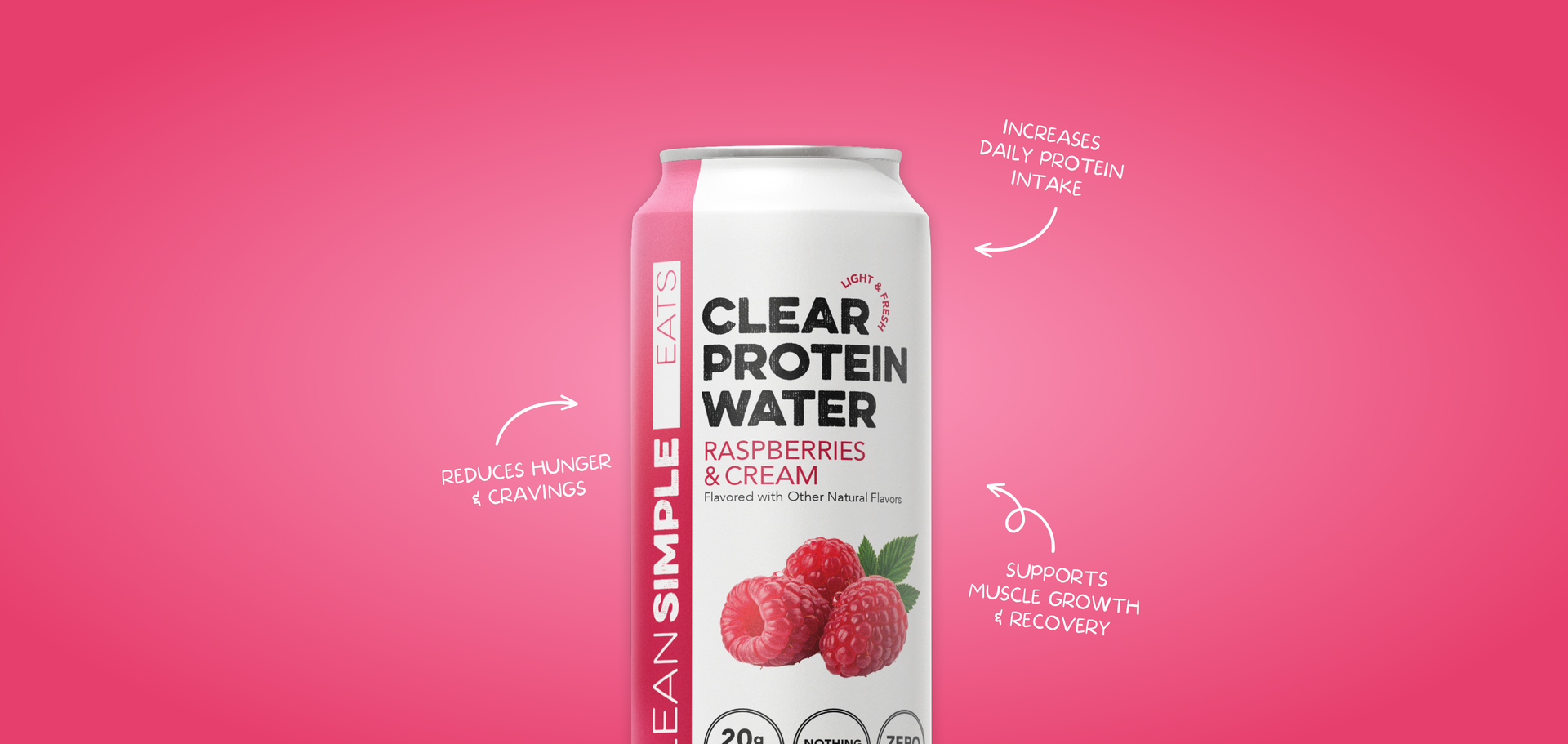 Clear Protein Water: Raspberries & Cream (12 Pack)