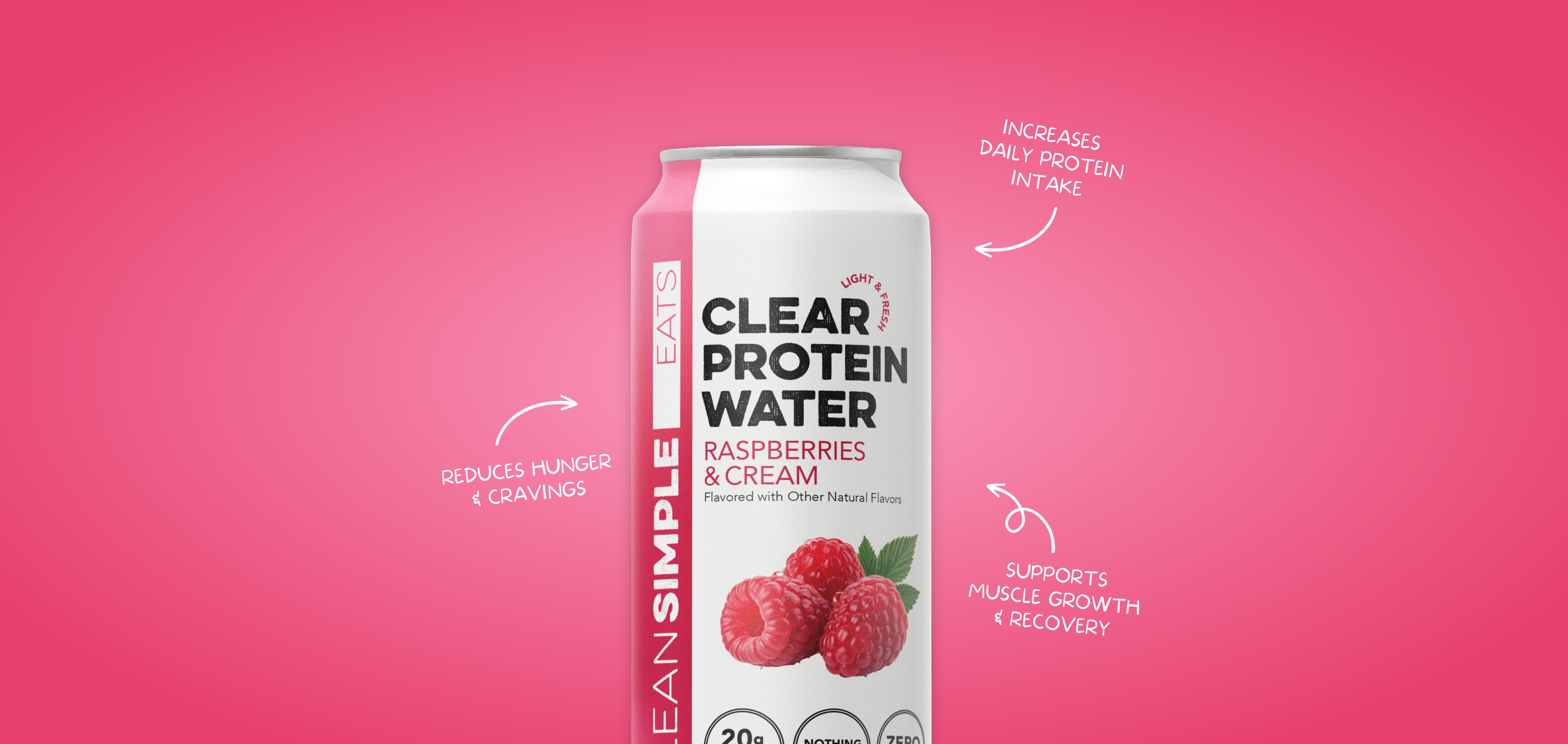 Clear Protein Water: Raspberries & Cream (12 Pack)