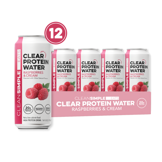 Clear Protein Water: Raspberries & Cream (12 Pack)