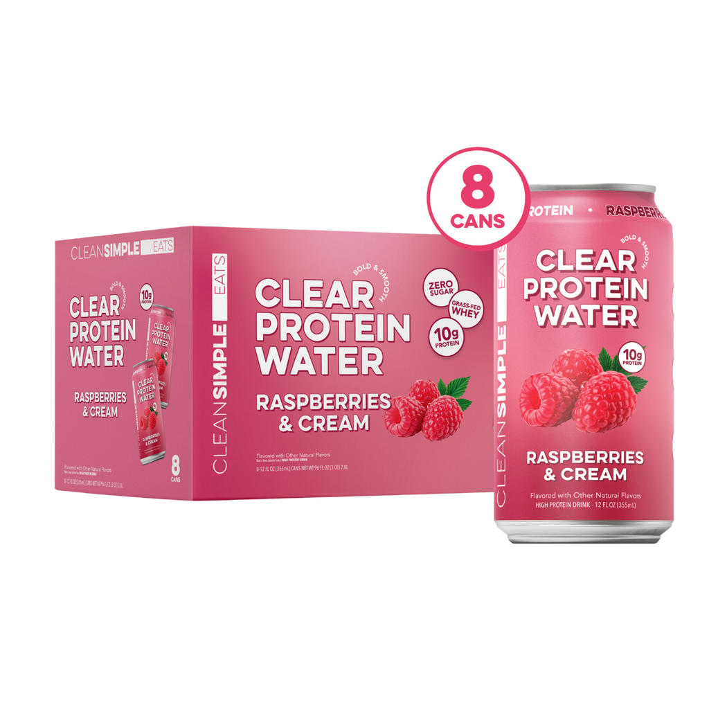 Clear Protein Water: Raspberries & Cream (12 Oz. | 8 Pack)